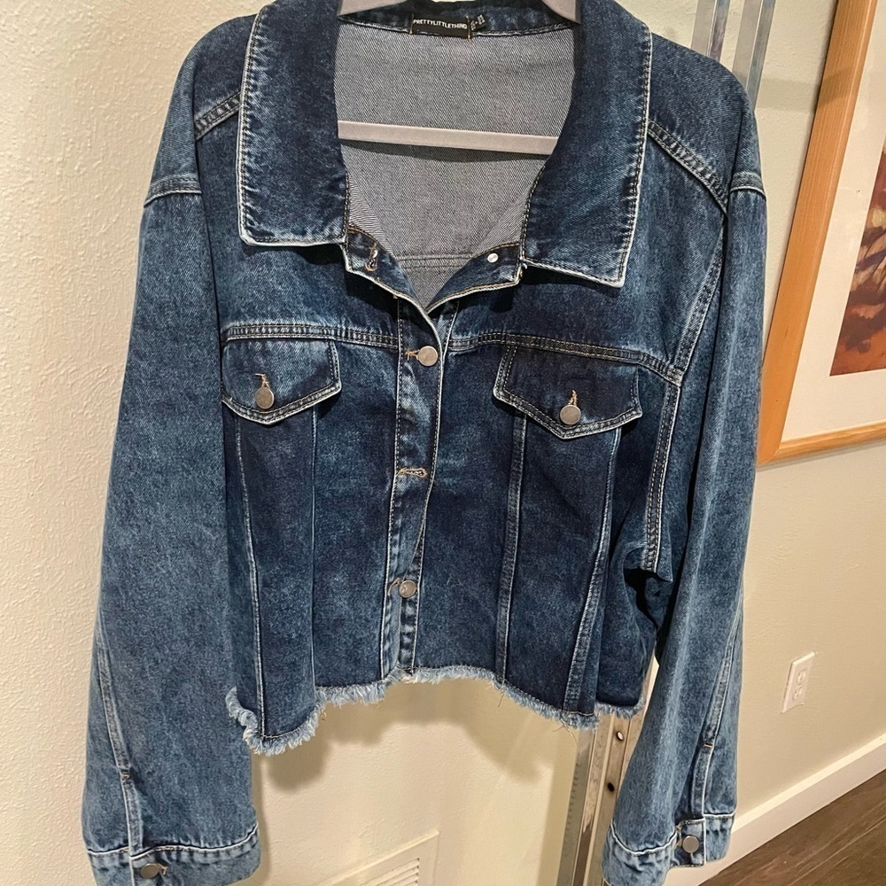 Denim Pearls Baby Jacket PrettyLittleThing